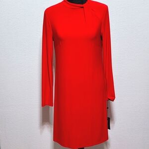 NWT Tommy Hilfiger Elegant‎ Red Long Sleeve Dress SIZE 10  #698
